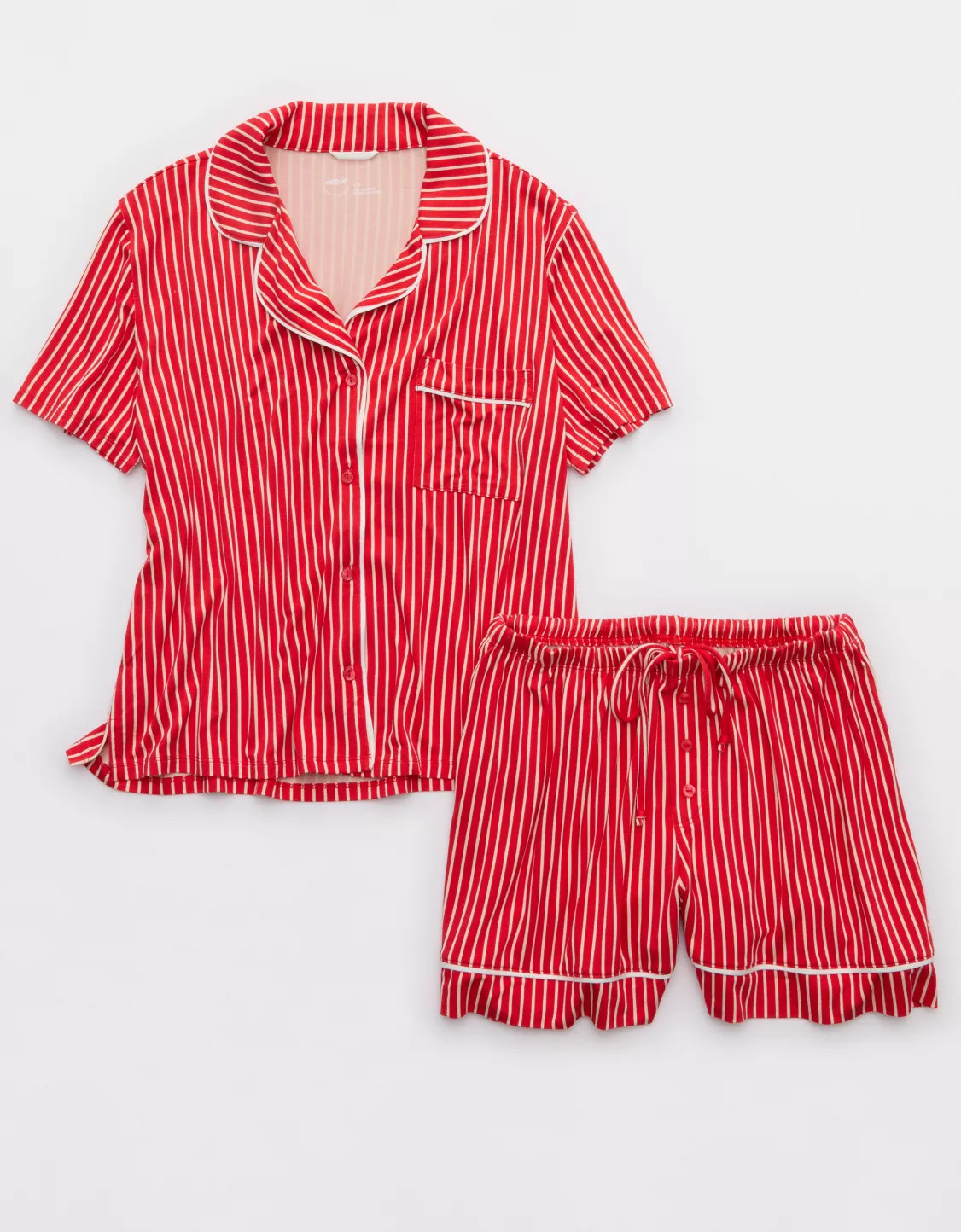 Aerie Real Soft® Piping PJ Set | Aerie