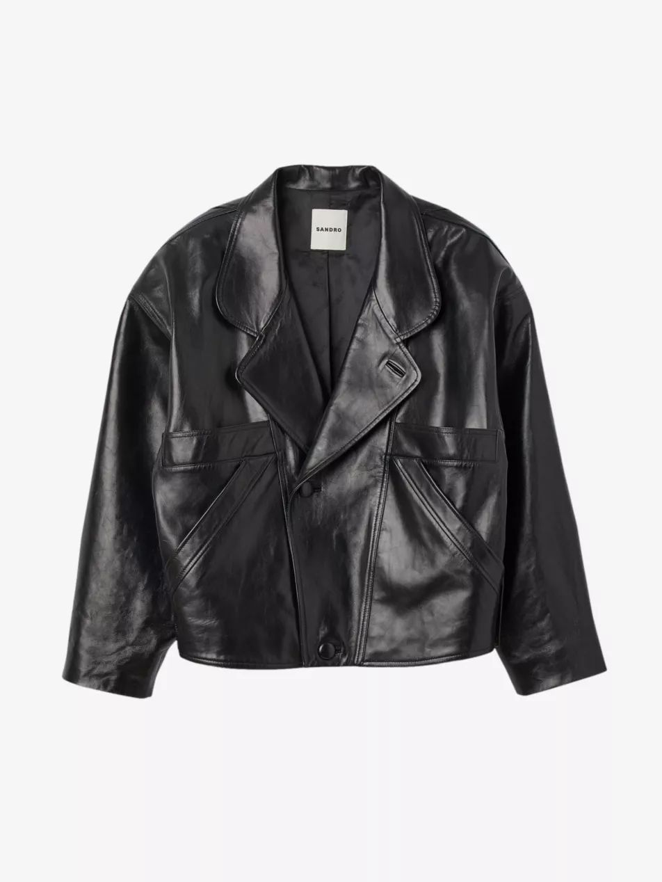 Clem relaxed-fit leather jacket | Selfridges
