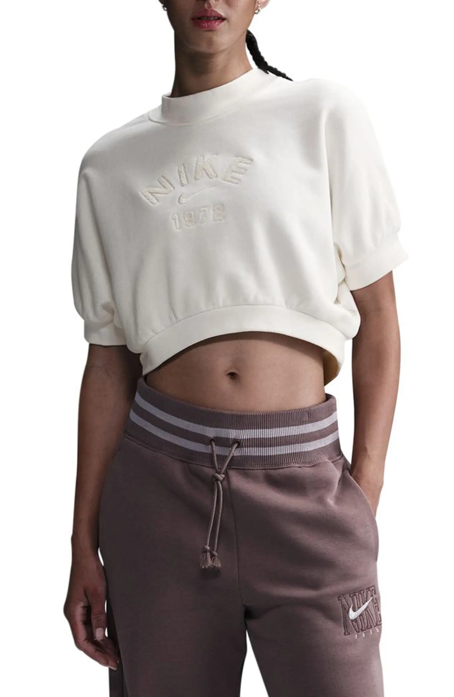 Logo Short Sleeve High-Low Sweatshirt | Nordstrom