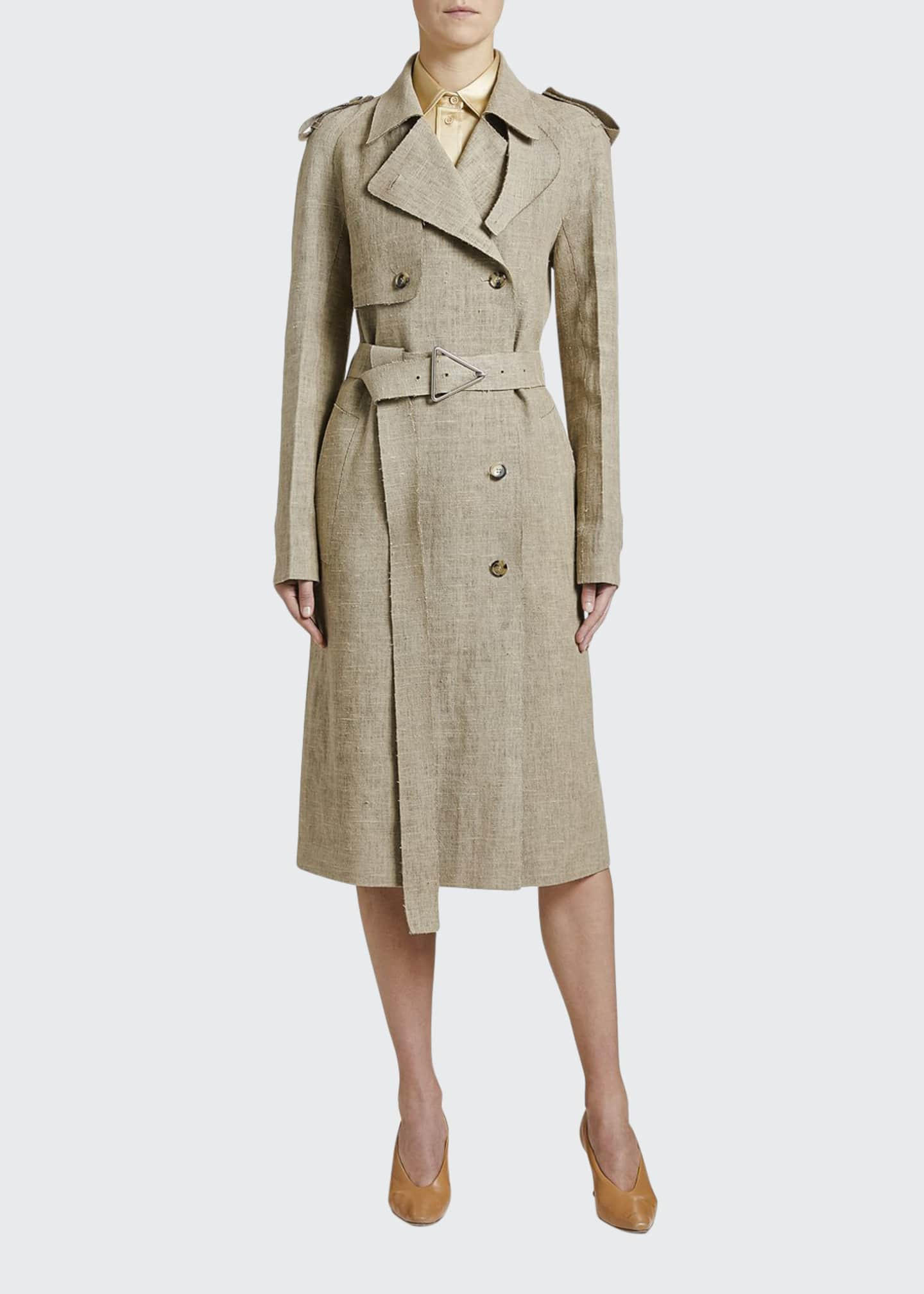 Bottega Veneta Lightweight Linen Trench Coat | Bergdorf Goodman