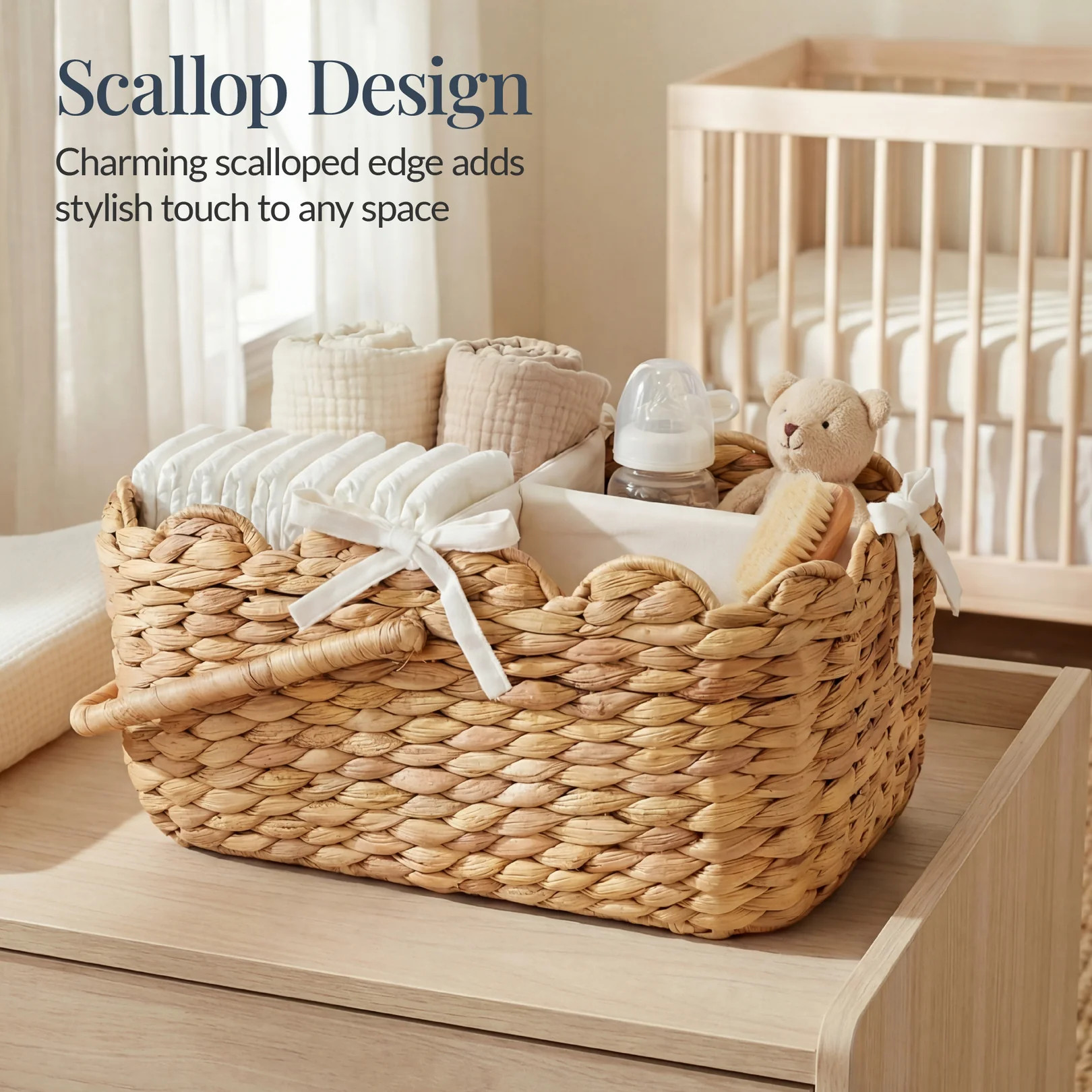 Diaper Caddy Organizer for Baby w/ Removable Divider & Handles | Best Choice Products 