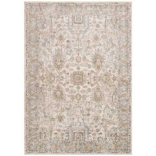 Loloi Teagan Global Bazaar Beige Patterned Rug - 3'4"x5'7" | Kathy Kuo Home