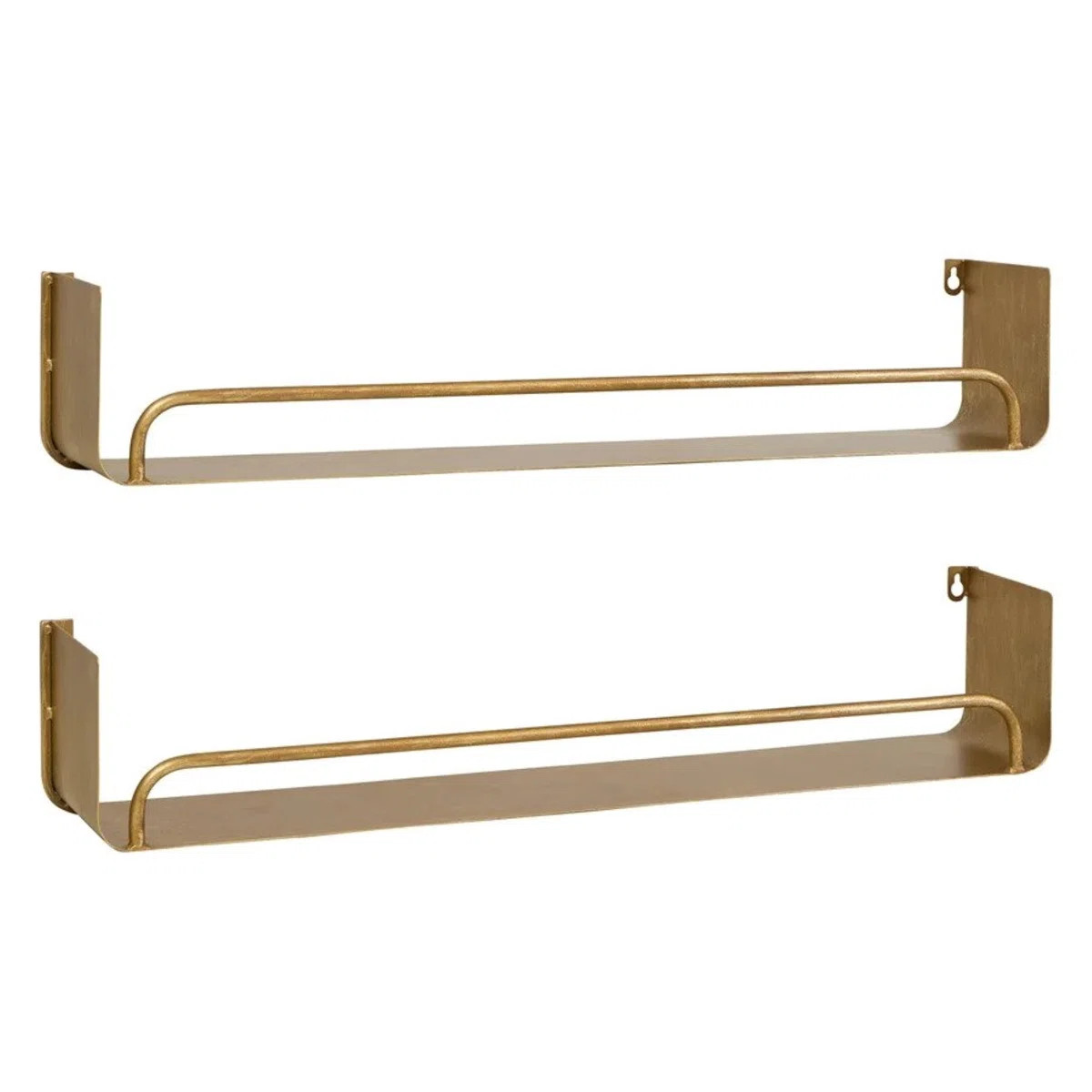 Jimeny Rectangular Metal Wall Shelf  (Set of 2) | Wayfair North America