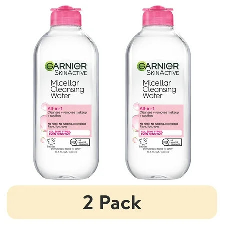 (2 pack) Garnier Micellar Cleansing Water 400ML Pink Feature Only 13.5 fl oz | Walmart (US)