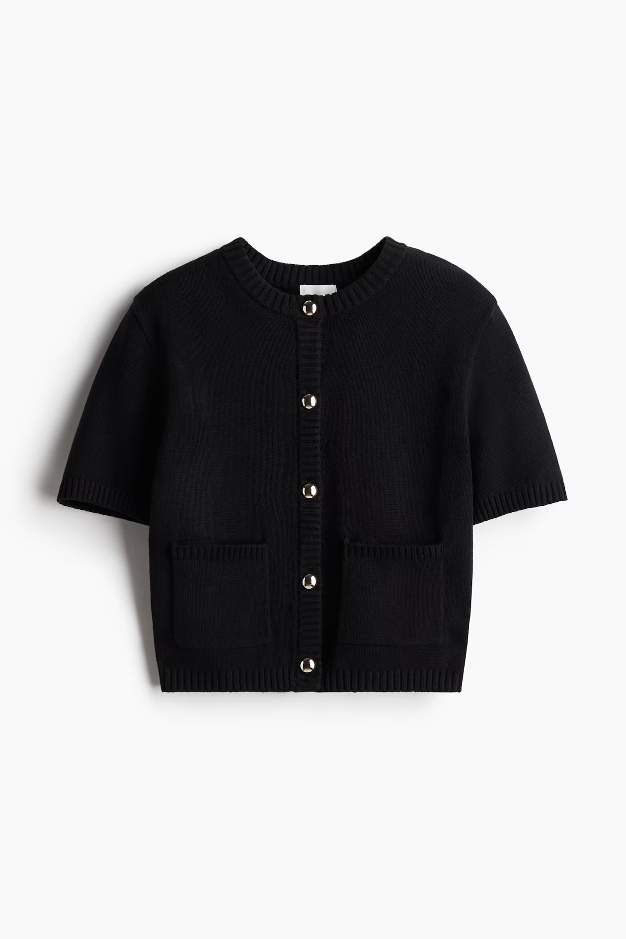 Short-Sleeved Cardigan - Black - Ladies | H&M US | H&M (US + CA)