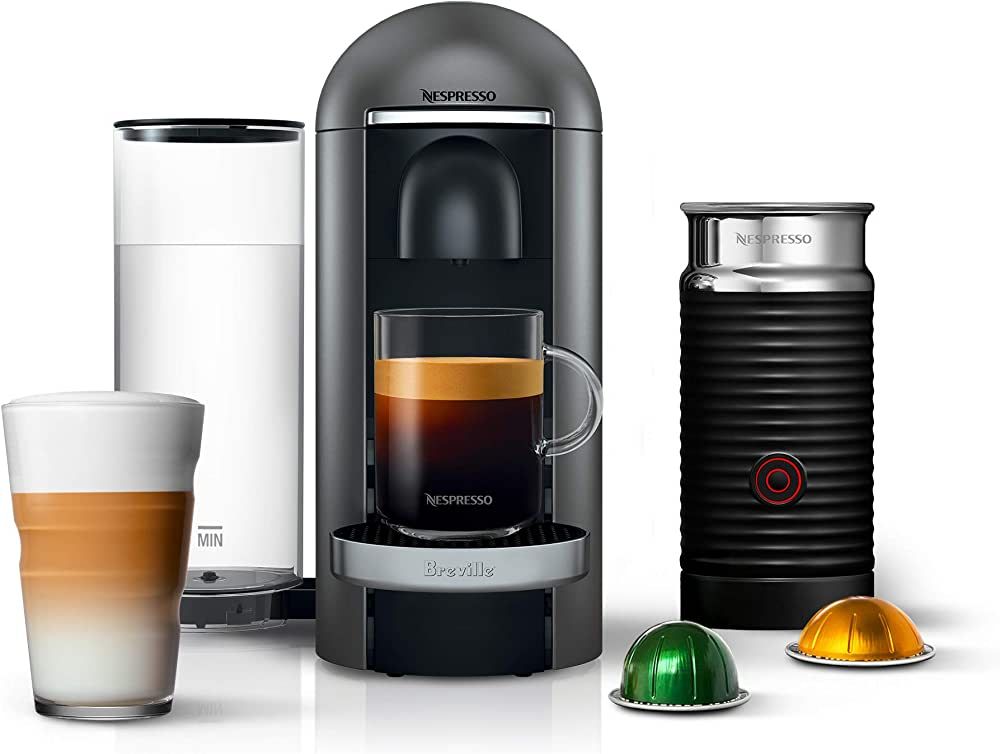 Nespresso VertuoPlus Deluxe Coffee and Espresso Machine,14 oz, by Breville with Milk Frother, Tit... | Amazon (US)