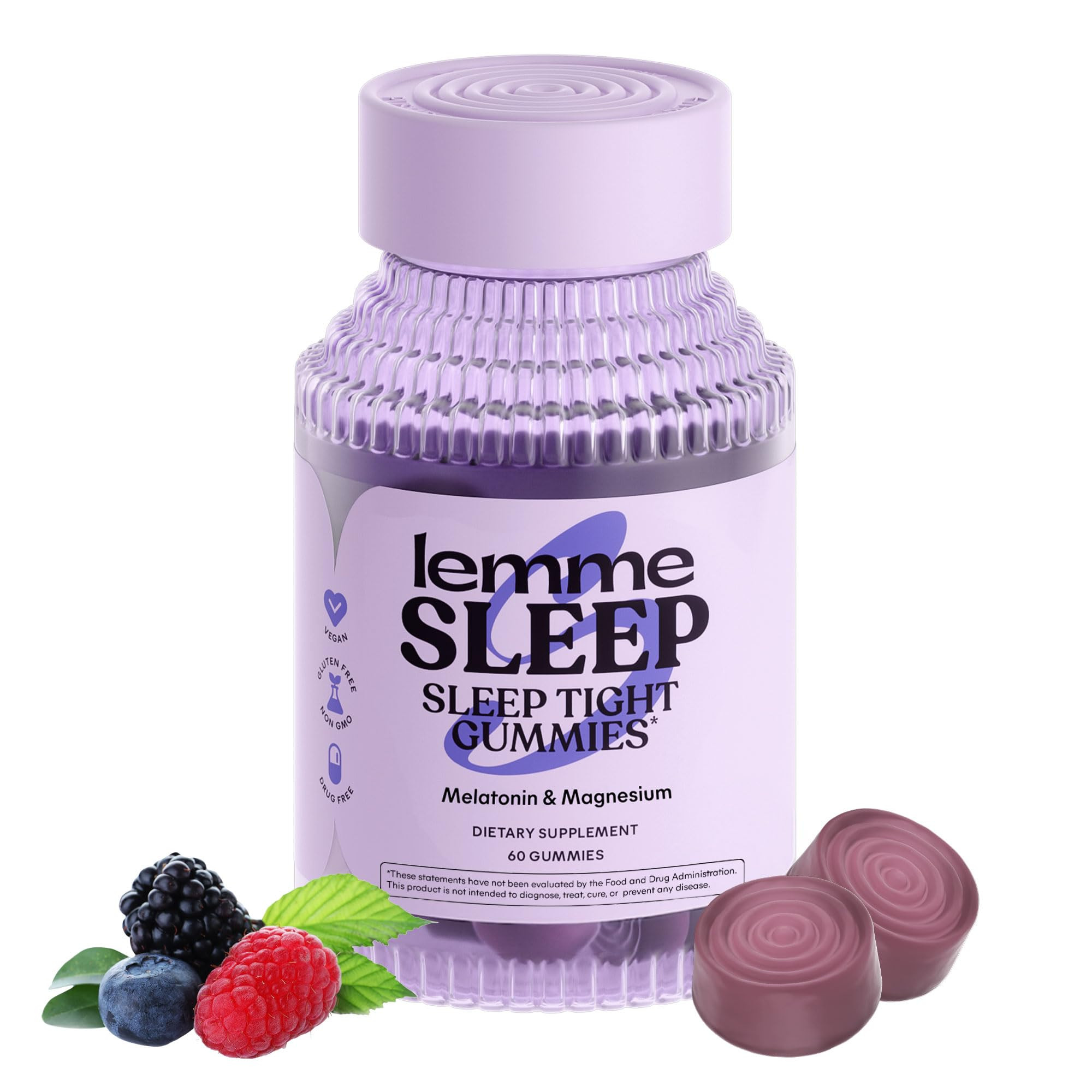 Lemme Sleep Gummies with 5mg Melatonin, Elderberry, Magnesium, L-Theanine, Chamomile and Lavender... | Amazon (US)