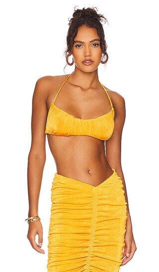 Poppy Crop Top in Sunset Yellow | Revolve Clothing (Global)
