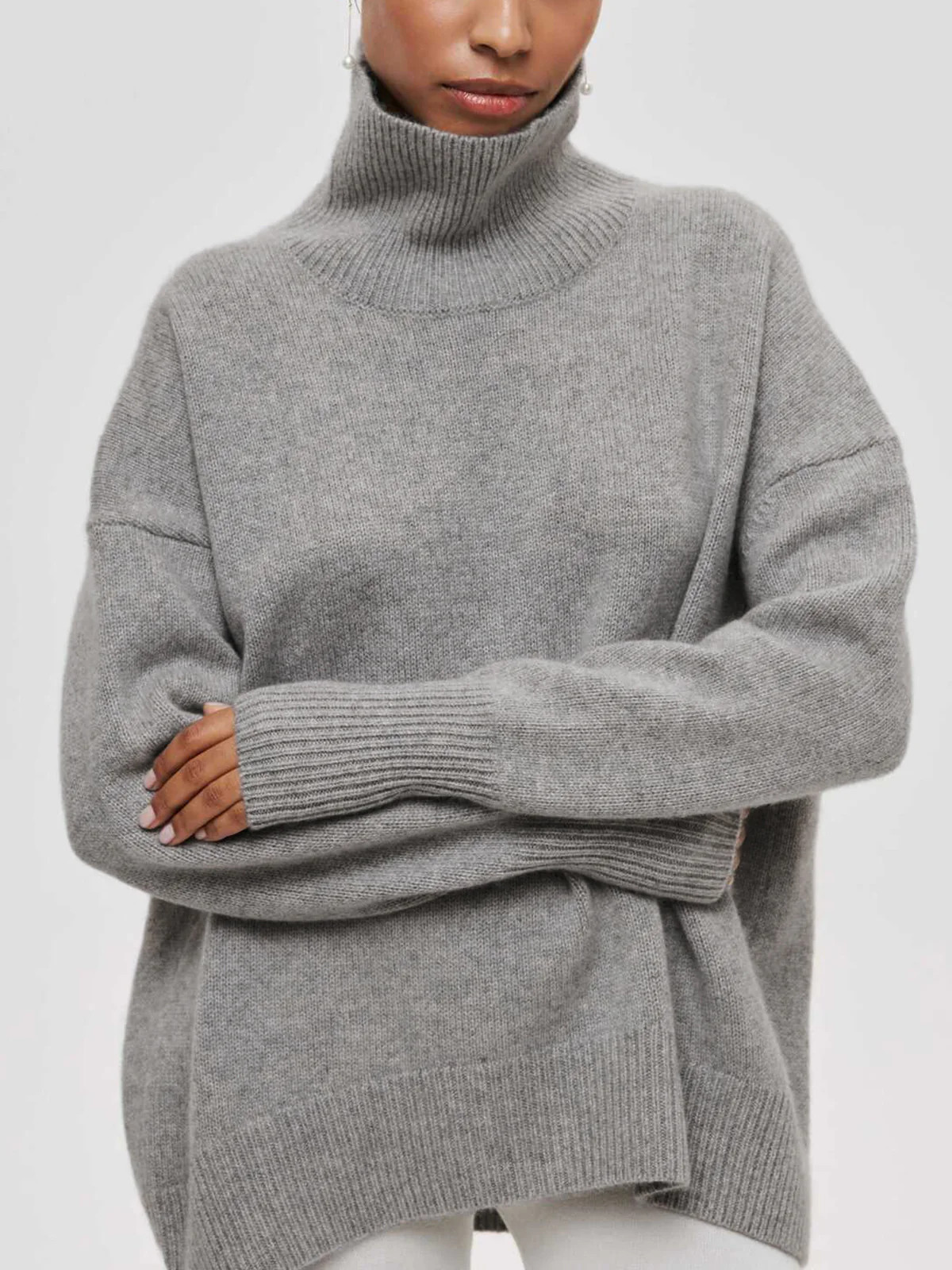 Cloudless Sky Turtleneck Oversized Sweater | Commense