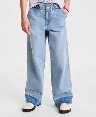 Girls' 7-16 Braided High-Rise Baggy Jeans | Macy's