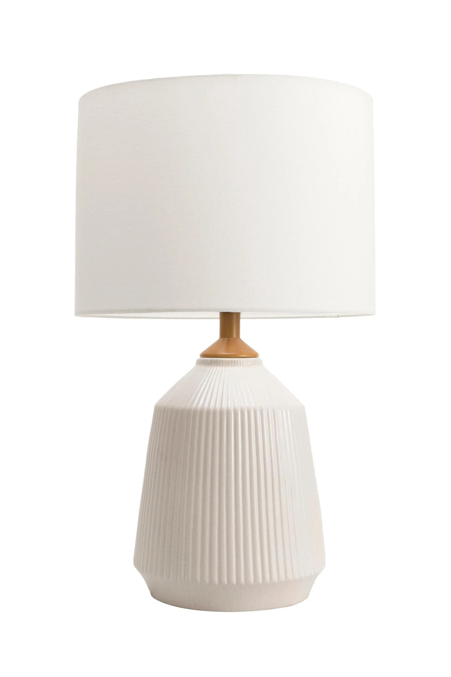 24-inch Bridget Ceramic Linen Shade Table Lamp | Walmart (US)
