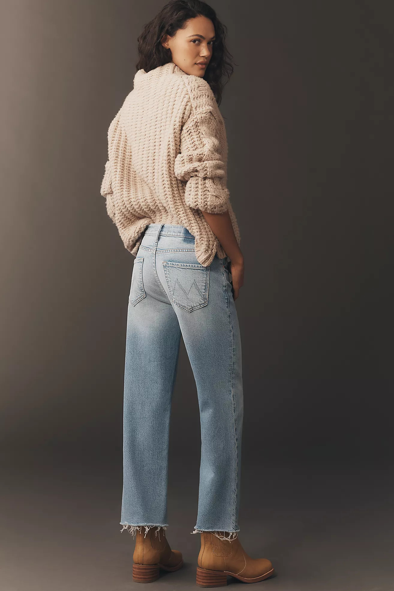 MOTHER Kick It Ankle Mid-Rise Straight-Leg Jeans | Anthropologie (US)