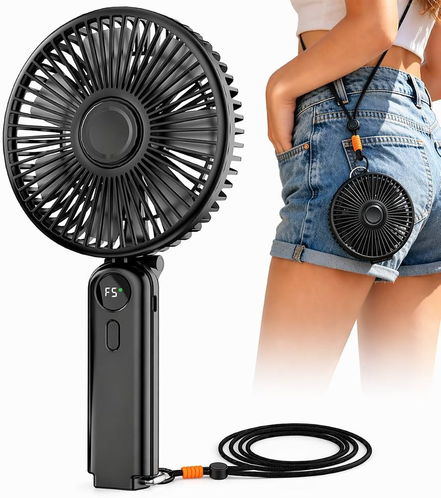 Portable Handheld Fan, 10000mAh Rechargeable Personal Fan for 40H, 6-Inch Ultra Quiet Foldable Ha... | Amazon (US)