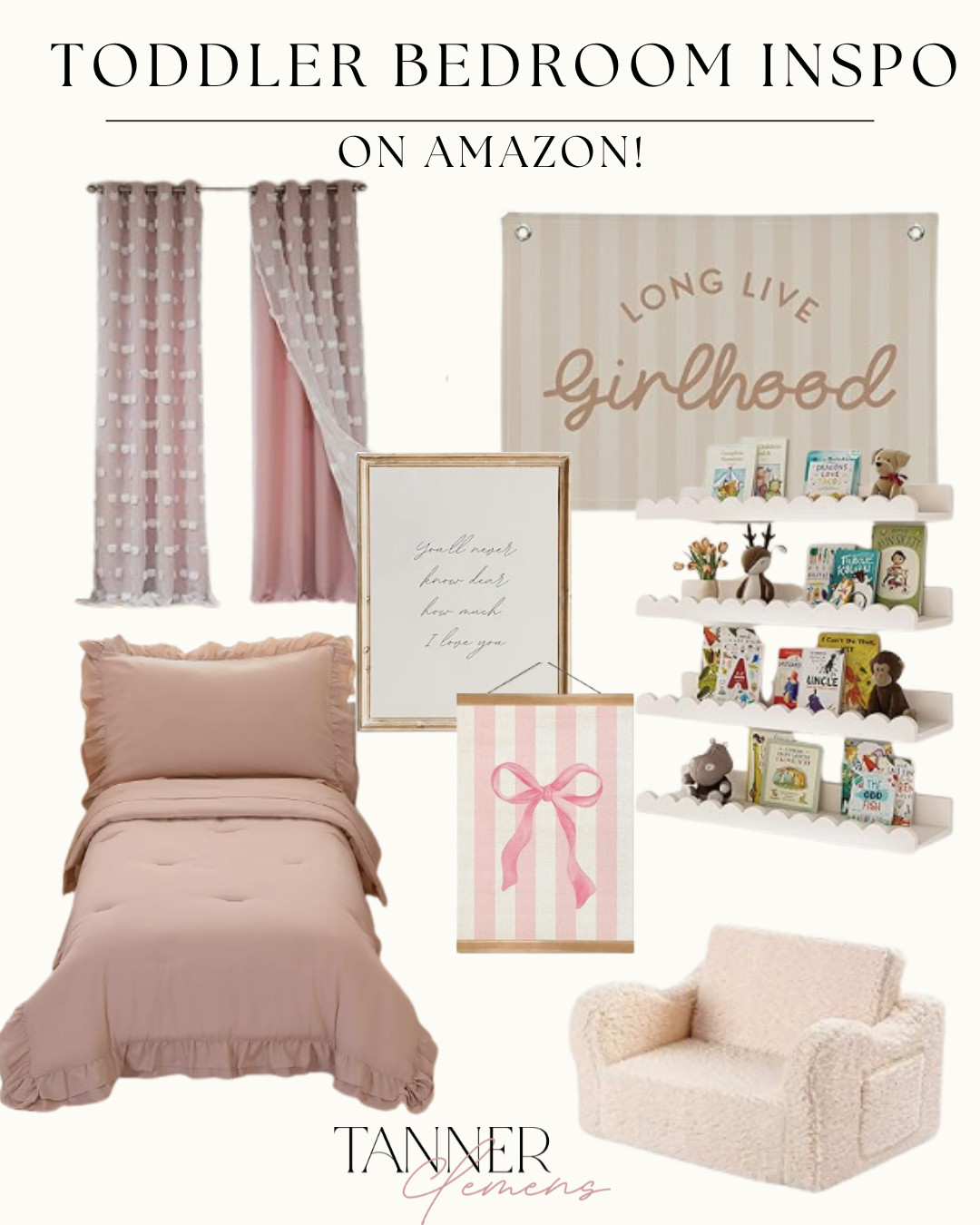 Searching for inspo for a little girls room? I love the muted yet simple colors here that really scream girly girl!  

 #LTKHome #LTKBaby #LTKKids