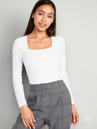 Square-Neck Bodysuit for Women | Old Navy (US)