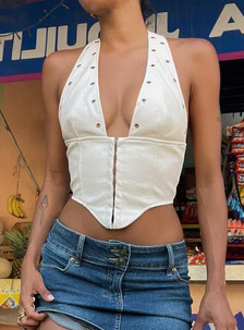 Palladia PU Jordy Corset White | Princess Polly US