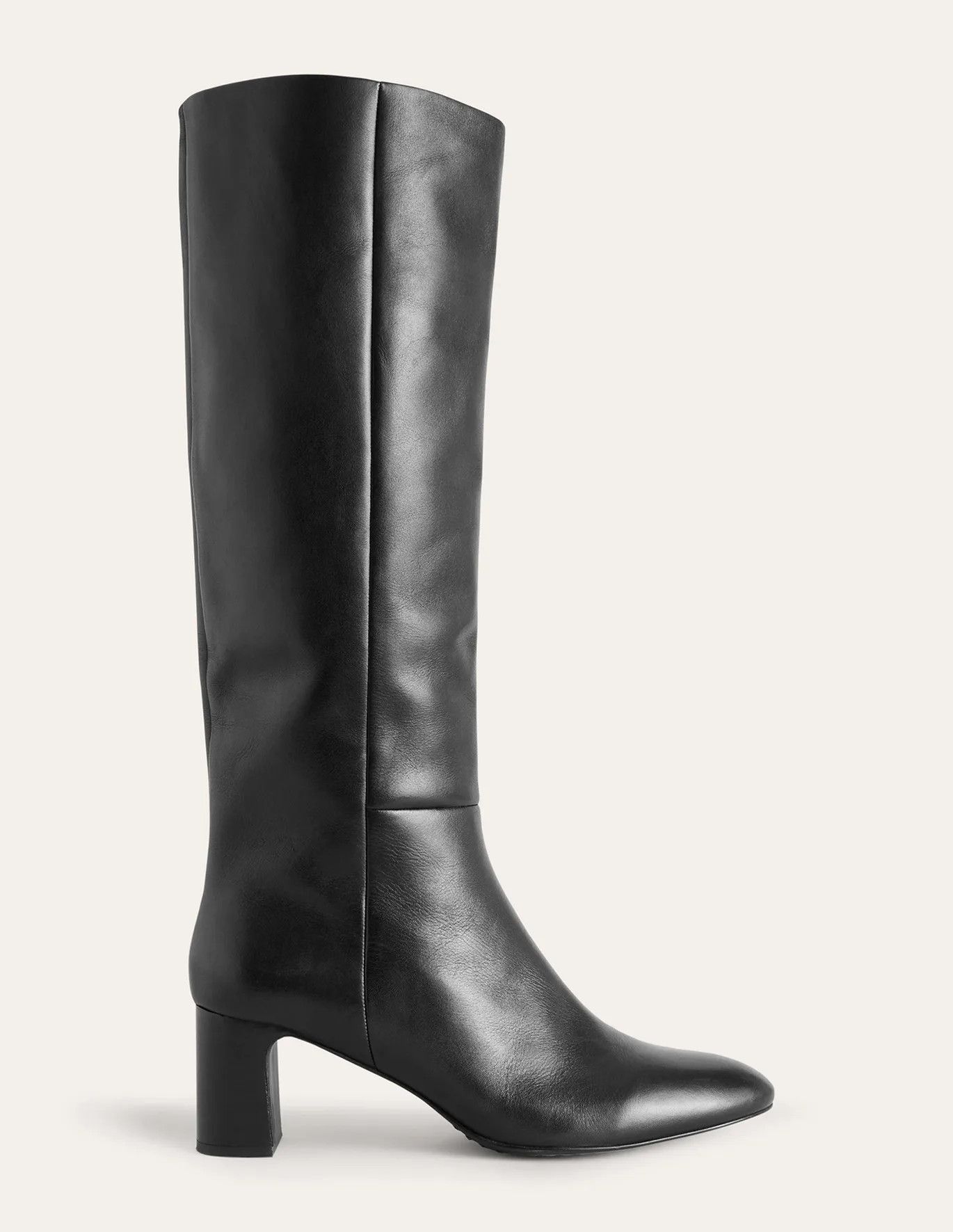 Block Heel Knee High Boots - Black | Boden UK | Boden (UK & IE)