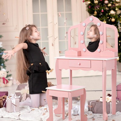 Kids Vanity with Lighted Mirror, Little Girls Vanity Table | Target
