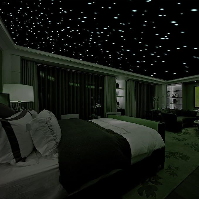 Realistic 3D Domed Glow in The Dark Stars,606 Dots for Starry Sky, Perfect for Kids Bedding Room ... | Amazon (US)