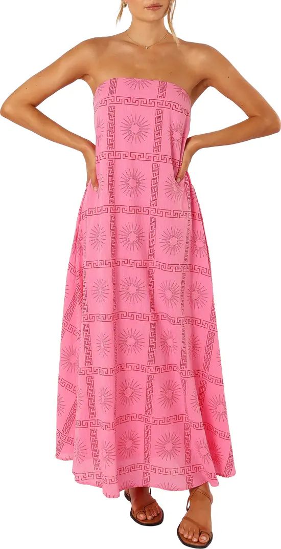 Soph Print Strapless Maxi Dress | Nordstrom
