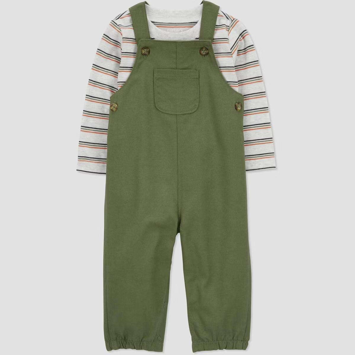 Carter's Just One You® Baby Boys' Striped Undershirt & Bottom Set - Green | Target
