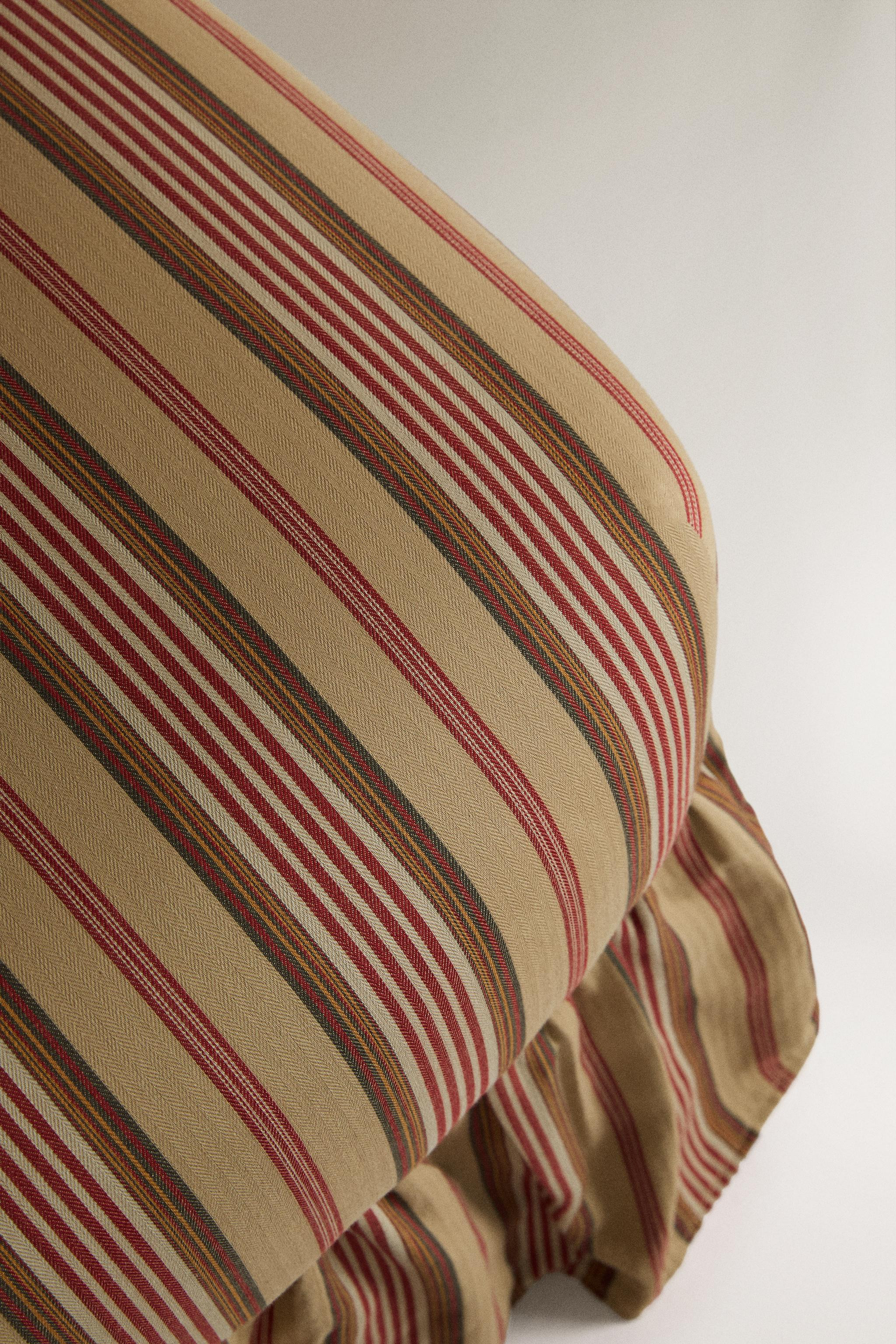 STRIPED ACCENT CHAIR WITH RUFFLE | KATHARINE POLE | Zara US