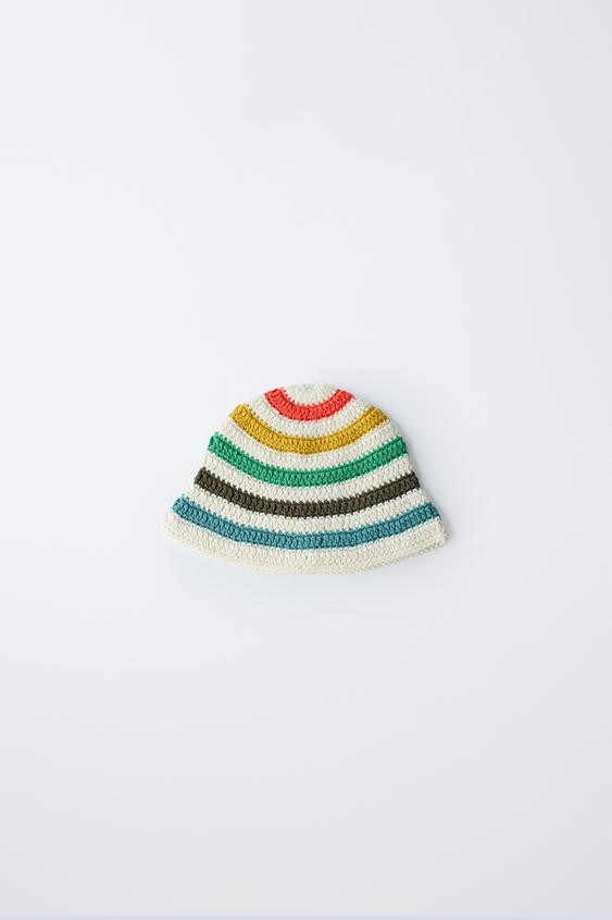 STRIPED CROCHET HAT | Zara US
