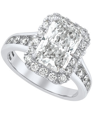 IGI Certified Lab Grown Diamond Ring (4 ct.t.w.) in 14k White or Yellow Gold | Macy's