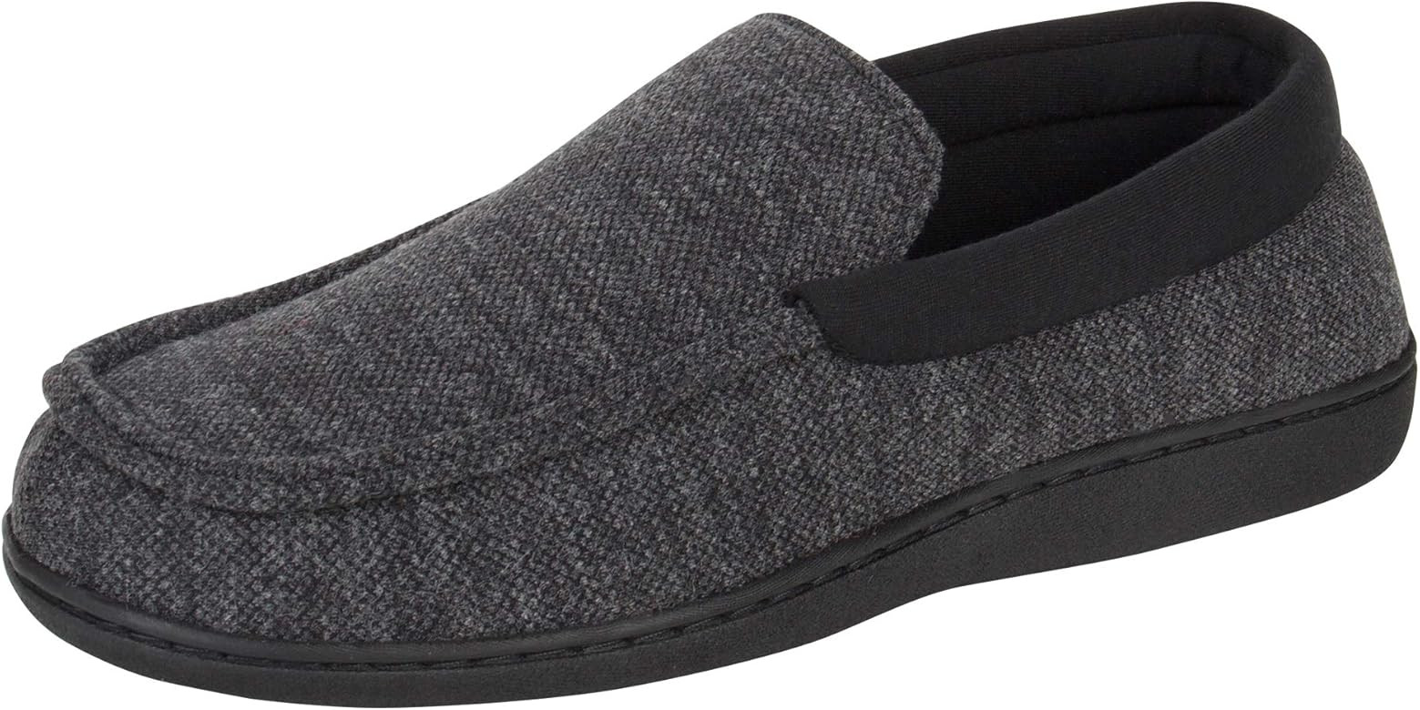 Hanes Men's ComfortSoft Memory Foam Knit Venetian Moccasin Indoor/Outdoor Slipper | Amazon (US)