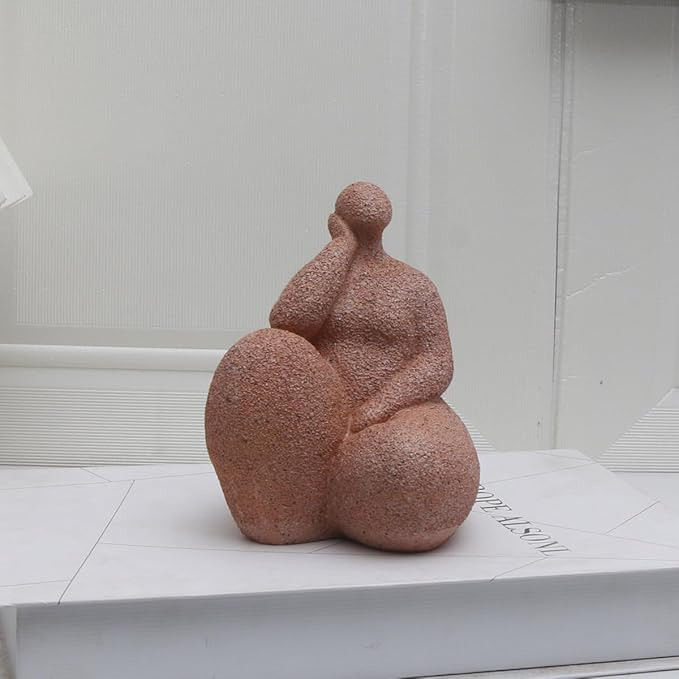 Modern Resin Abstract Sculpture - Contemporary Art Decor for Home/Office, Durable Sandstone Finis... | Amazon (US)