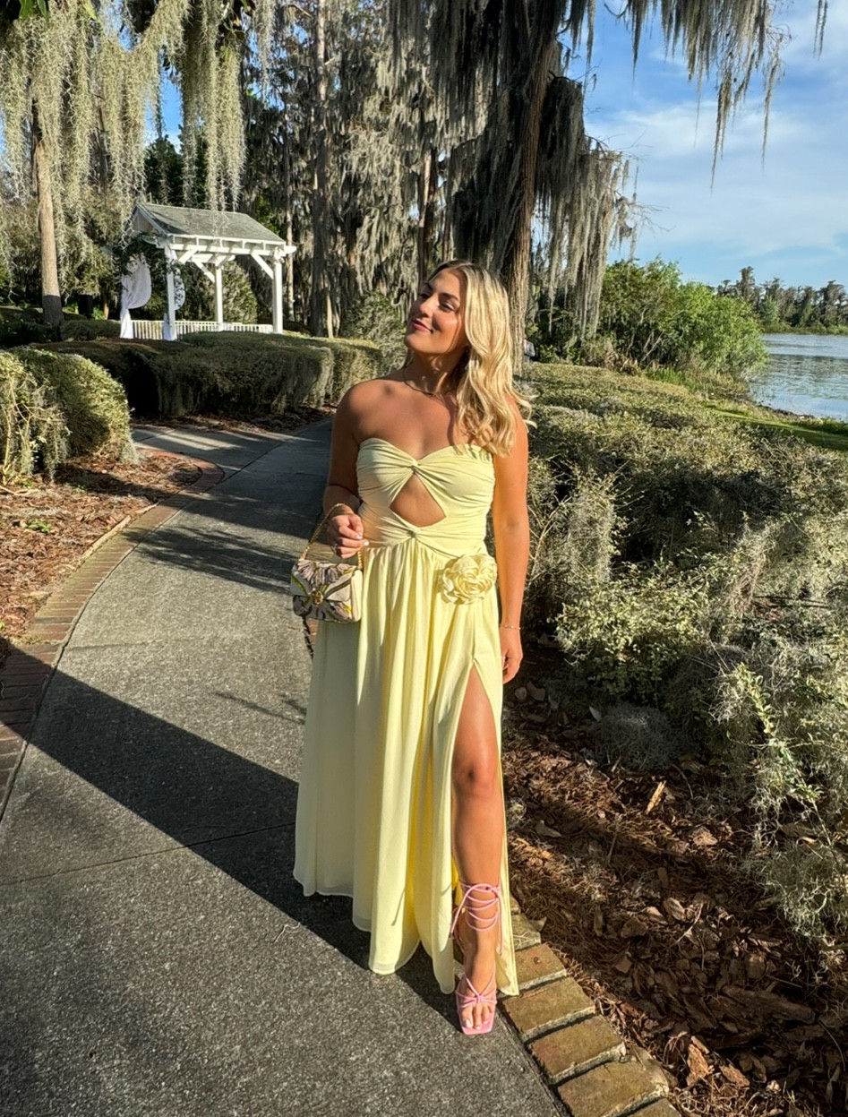 Calling it now, the wedding guest dress of the season. 

5’2 & wearing a size L 
(I did alter the slit closed a bit and cut some length off the bottom) 

#LTKmidsize #LTKshoecrush #LTKwedding