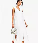 Linen Vest Midi Dress | LOFT