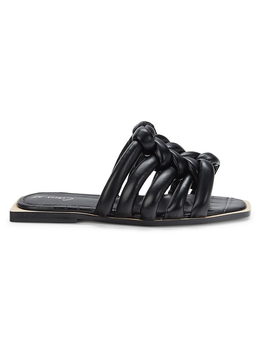 Circus NY Women's Ida Padded & Braided Flat Sandals - Black - Size 7 | Saks Fifth Avenue OFF 5TH