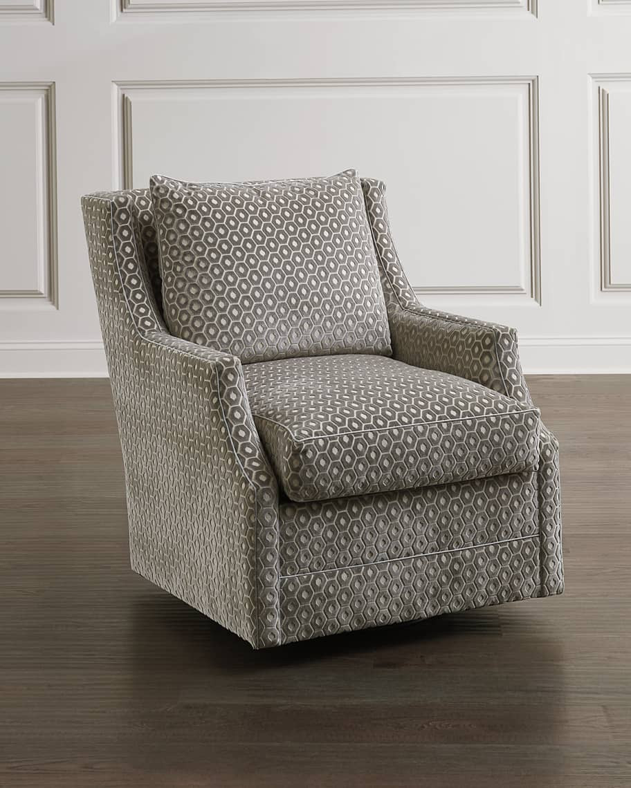 John-Richard Collection Wingback Scoop-Arm Swivel Glider Chair | Horchow