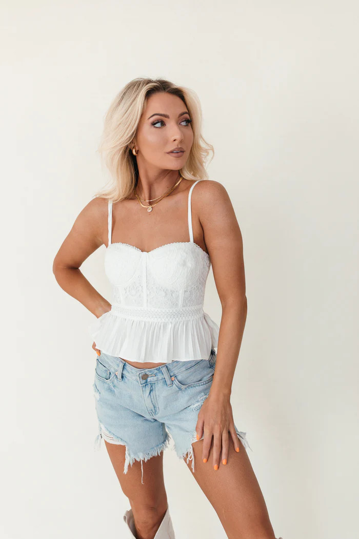 White Lace Corset Top | The Post
