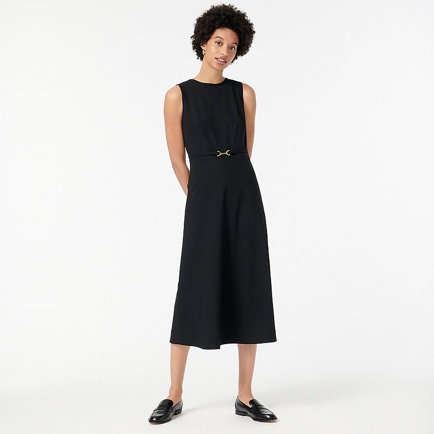 A-line midi dress in Italian stretch wool | J.Crew US