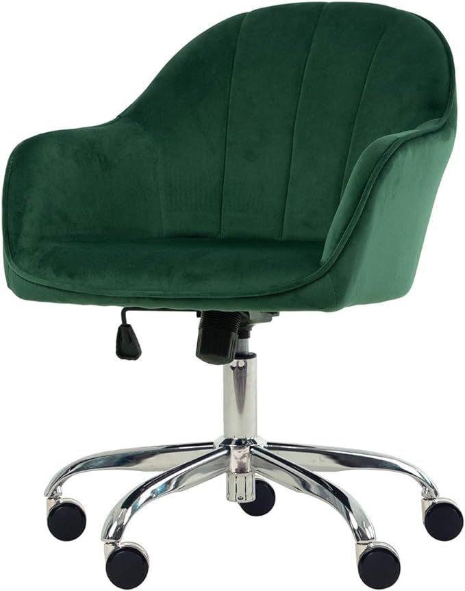 Golden Beach 360 Degree Swivel Home Office Chair Plush Velvet Desk Chair Reception Chair with Hei... | Amazon (US)