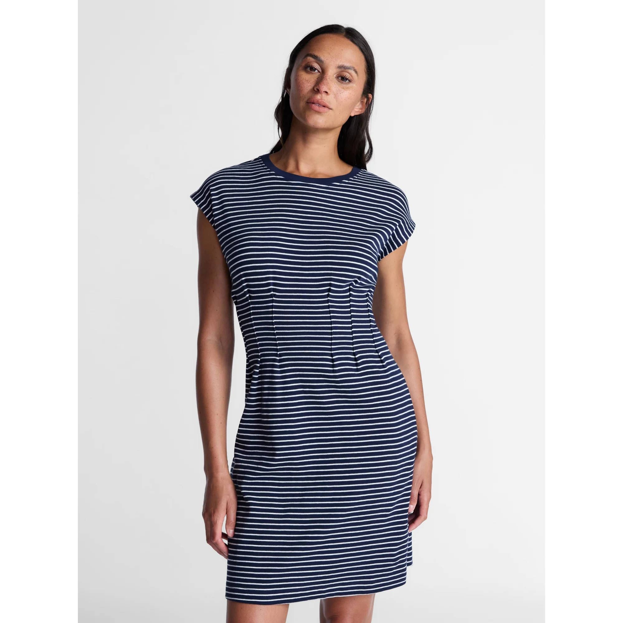 Time and Tru Women's Pleated Waist Cotton Mini Dress, Sizes XS-XXXL | Walmart (US)