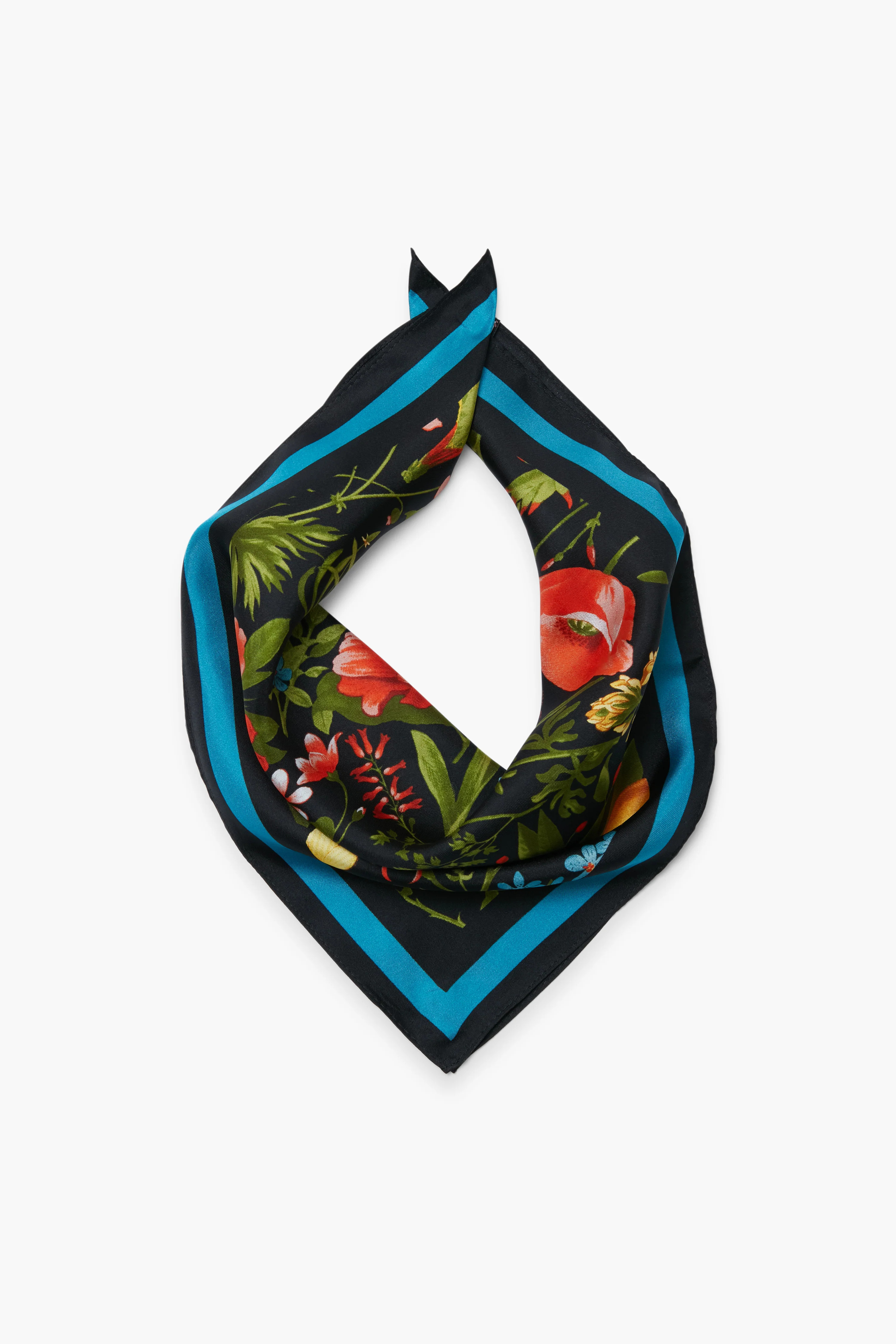 Noir Blooming Botanical Silk Scarf | Tuckernuck (US)