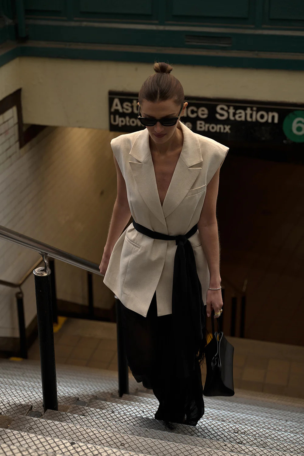ROSALIE CREAM MARLE WRAP VEST | DISSH