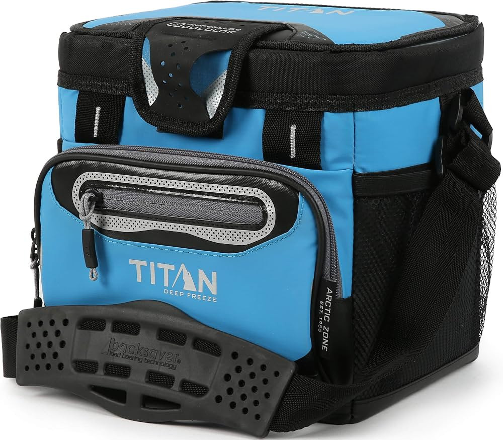 Arctic Zone Titan Deep Freeze Cooler - 9 Can Zipperless Hardbody Cooler - Process Blue Cooler wit... | Amazon (US)