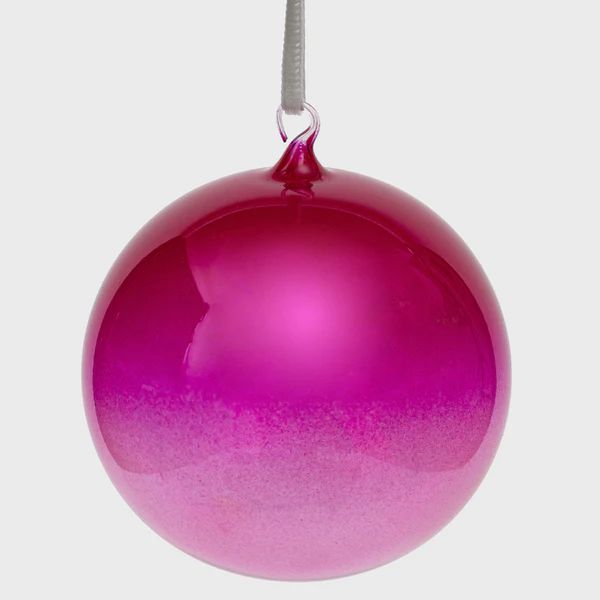Glass bubble balls, bright pink ombre,  set of three | Joanna Buchanan