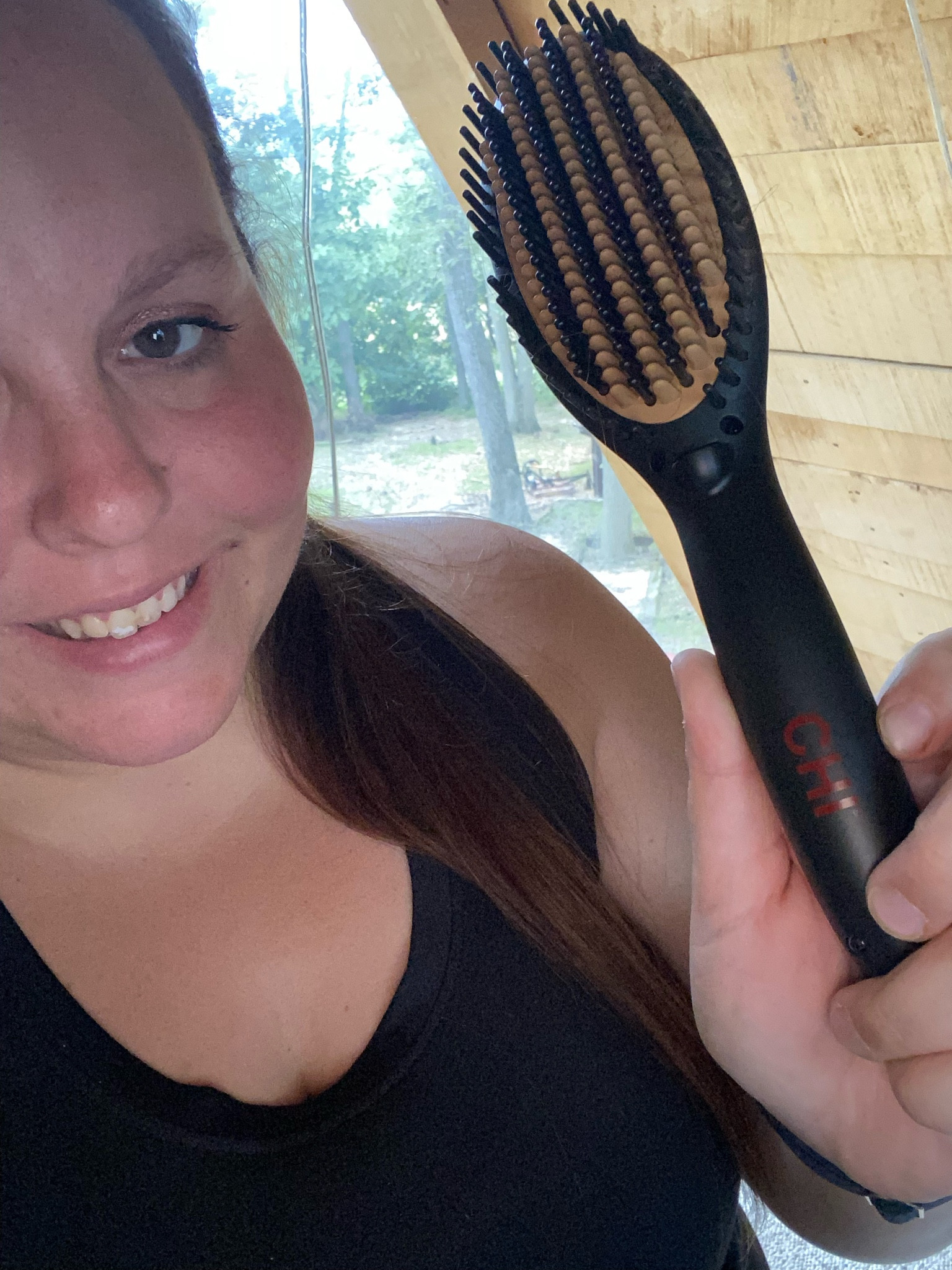 Chi straightening brush for the win :) My hair is super thick halfway down my back and I can get my hair straight in 10 min max with awesome this tool! 

#LTKbeauty #LTKunder50 #LTKSeasonal