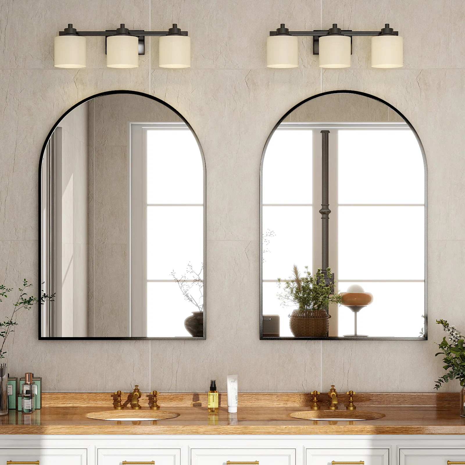 Lilaram Wall Mounted Arch Bathroom / Vanity Mirror | Wayfair North America