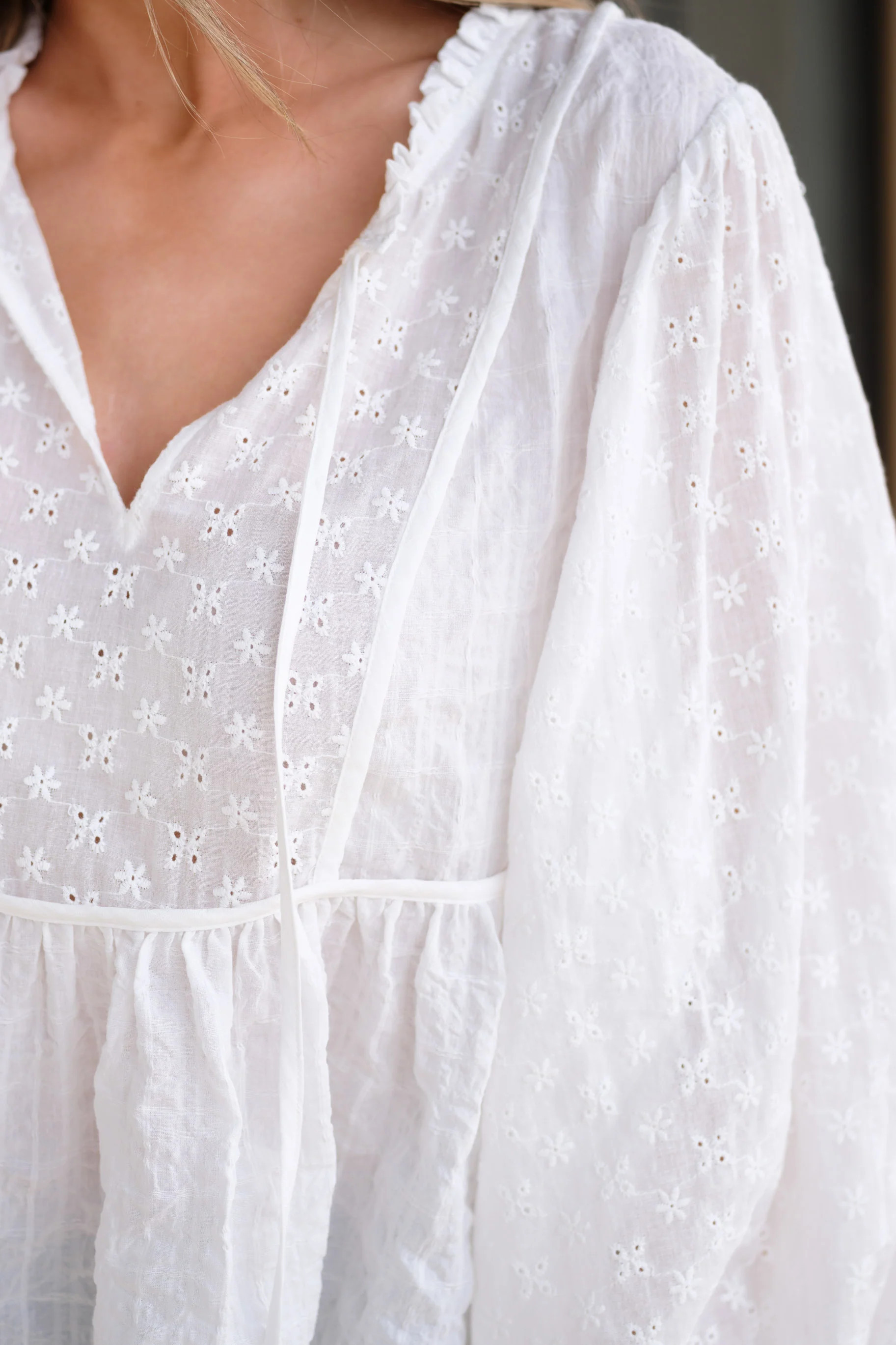 Good News Travels Fast White Top | Red Dress 