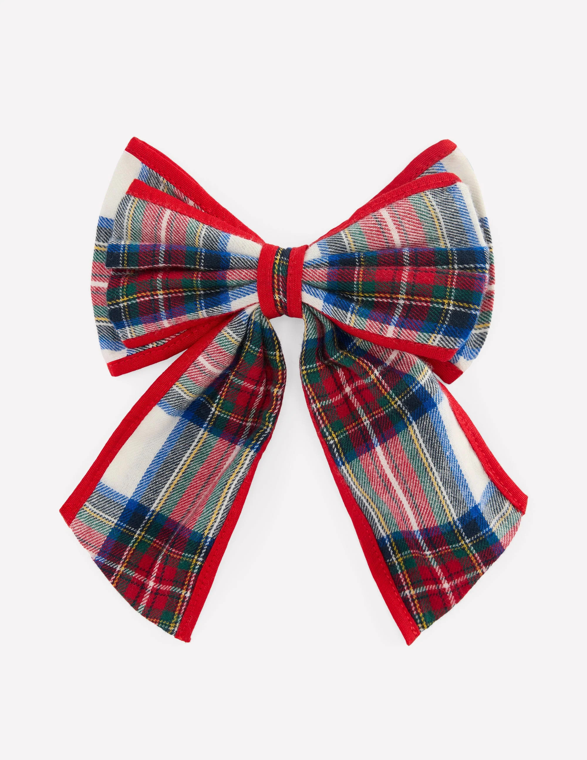 Big Bow Clip-Ivory Check | Boden UK