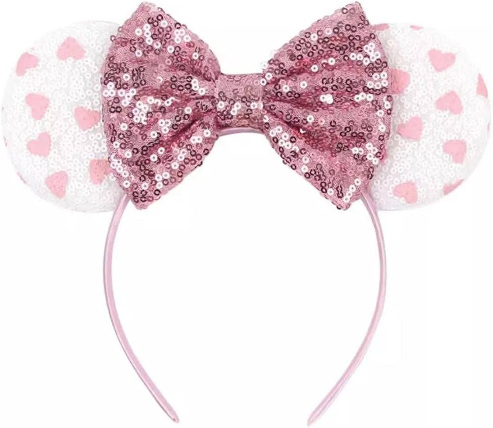 CLGIFT Valentine's Day Pink Minnie Ears,Pick your color, Iridescent Minnie Ears, Silver gold blue... | Amazon (US)