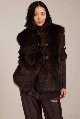 Bowery Spotted Faux Fur Vest | Bernardo Fashions