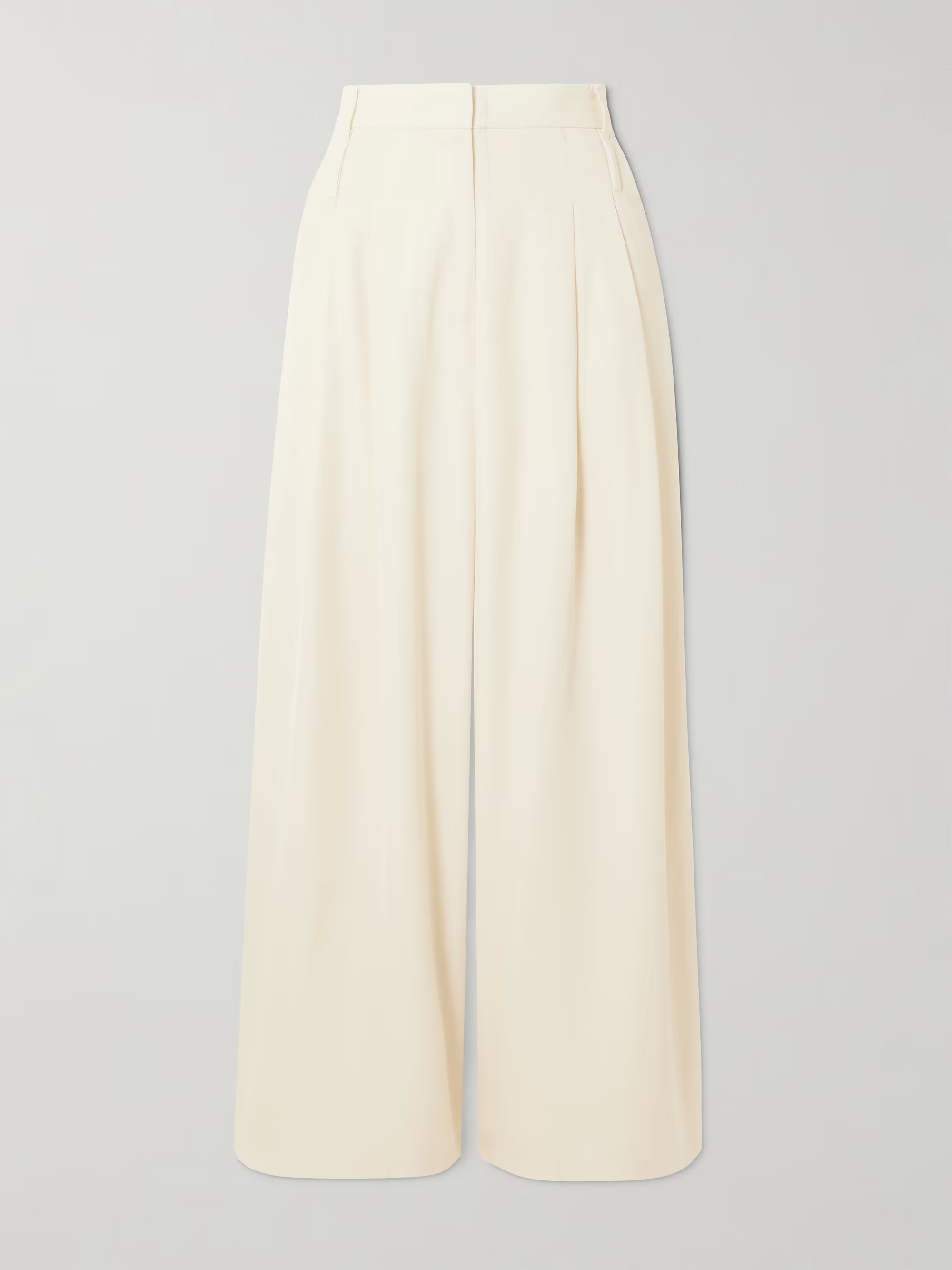Double Loop pleated crepe wide-leg pants | NET-A-PORTER (UK & EU)