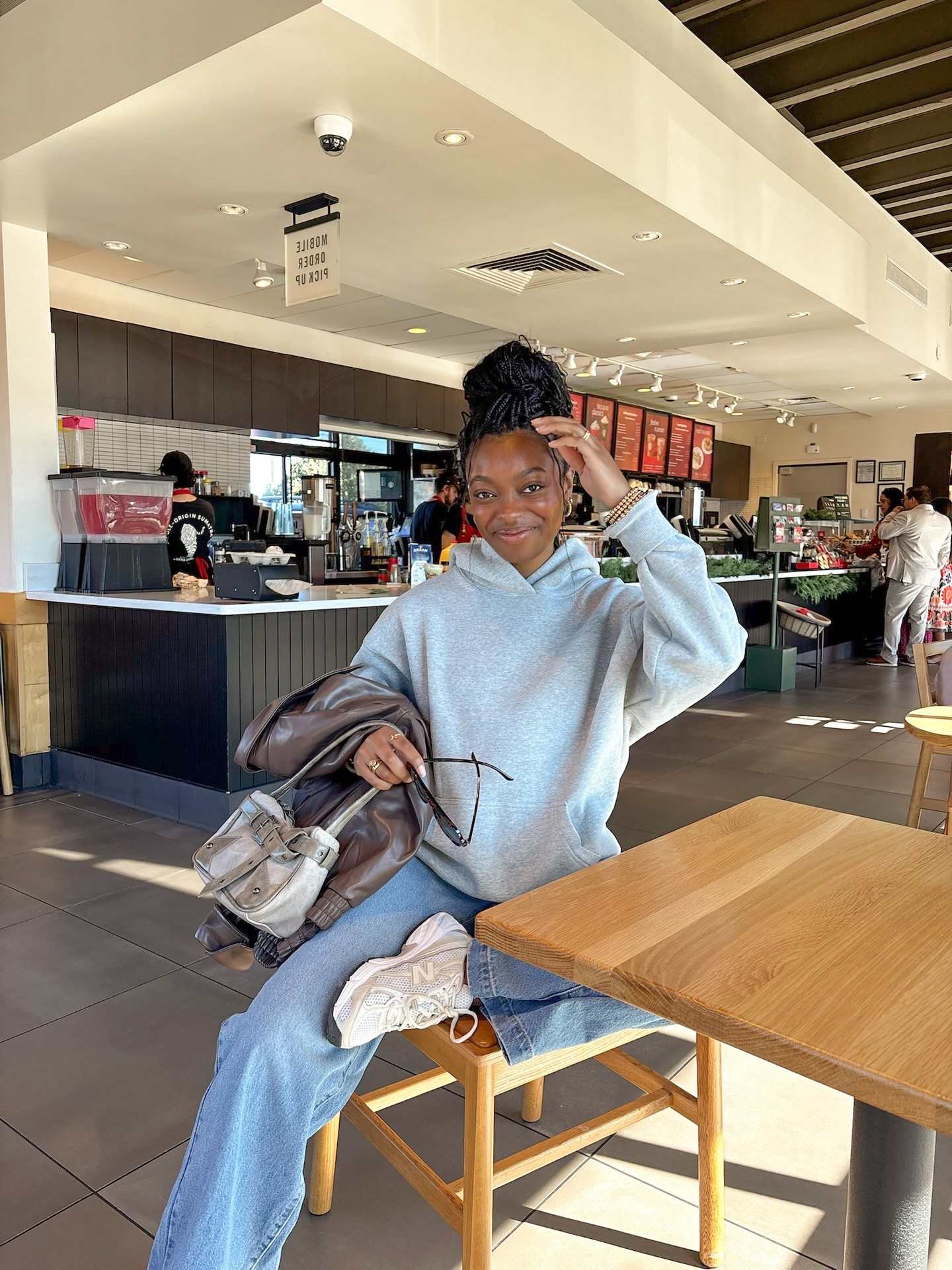 I’ve been living in this hoodie in case anyone was wondering @pacsun #pacpartner 

Casual outfit, gray hoodie, pacsun outfit, leather jacket, low rise jeans, outfit inspo